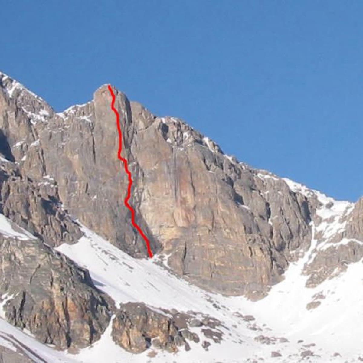 The Tour Termier with the line of Feu Sacré drawn in red.