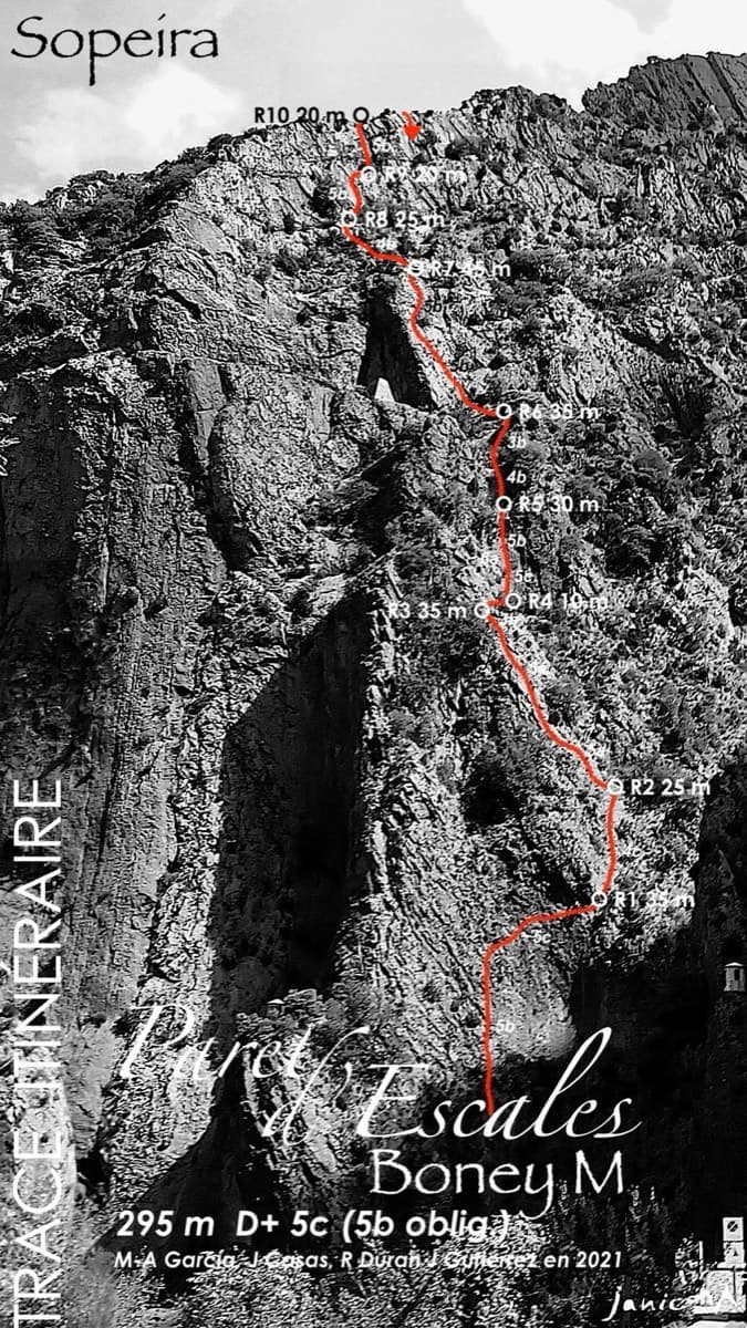 Topo of Boney M on the Paret d'Escales